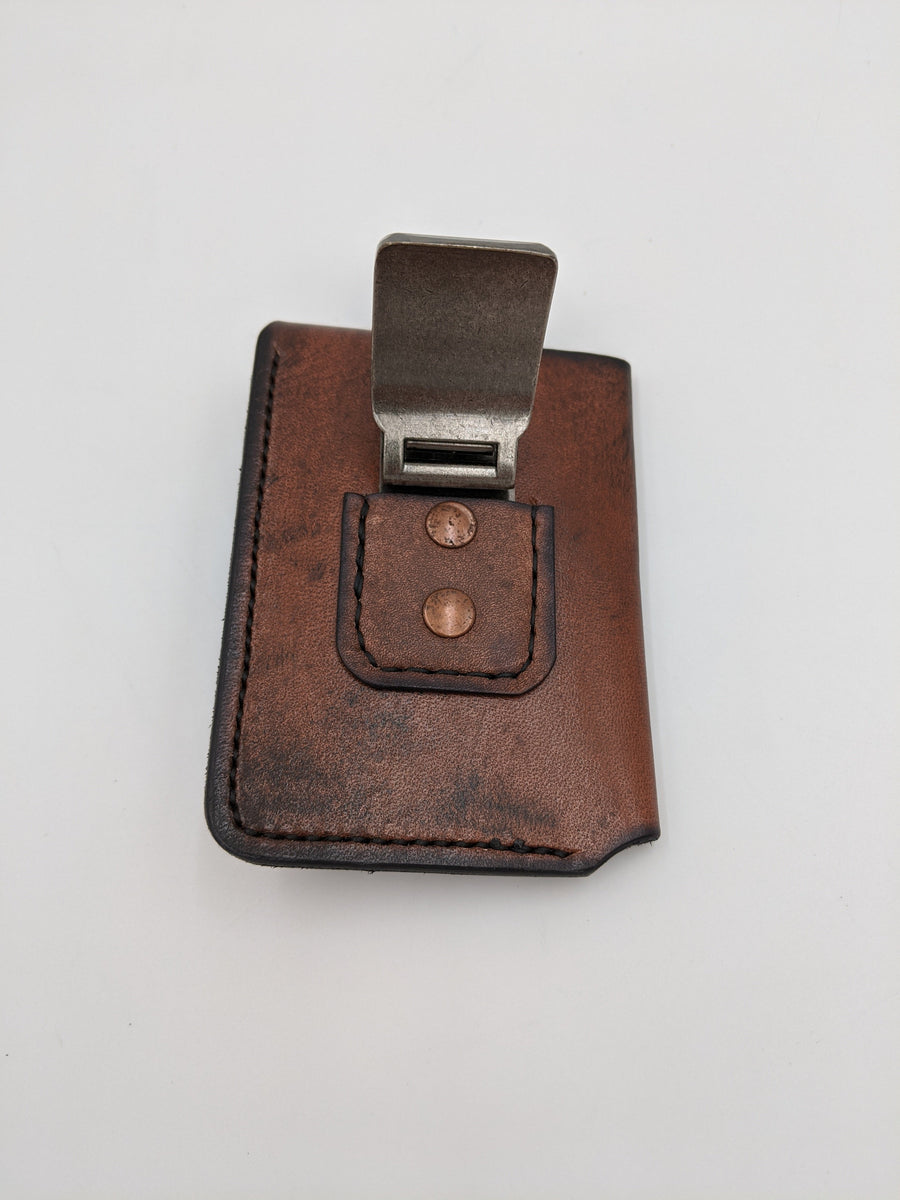 Slim-Clip Tan Leather Minimalist Wallet – chill